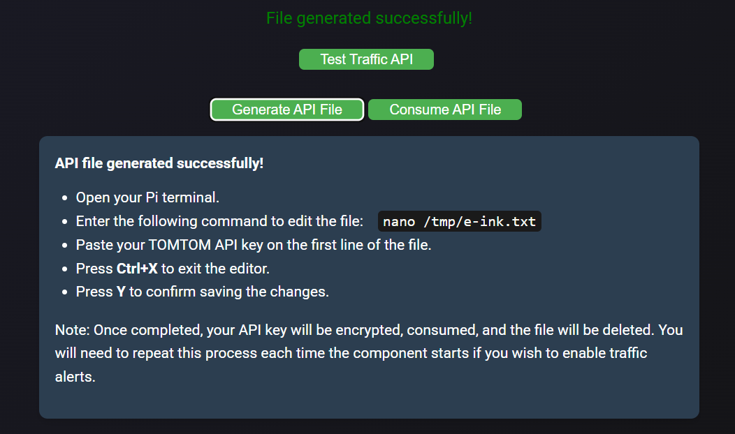 Generate API File Traffic Module